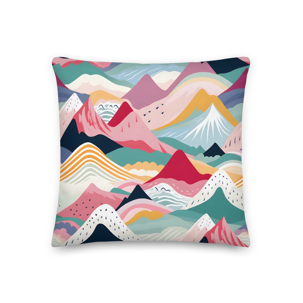 Harmonious Mountain Waves | Pillow | 18″×18″