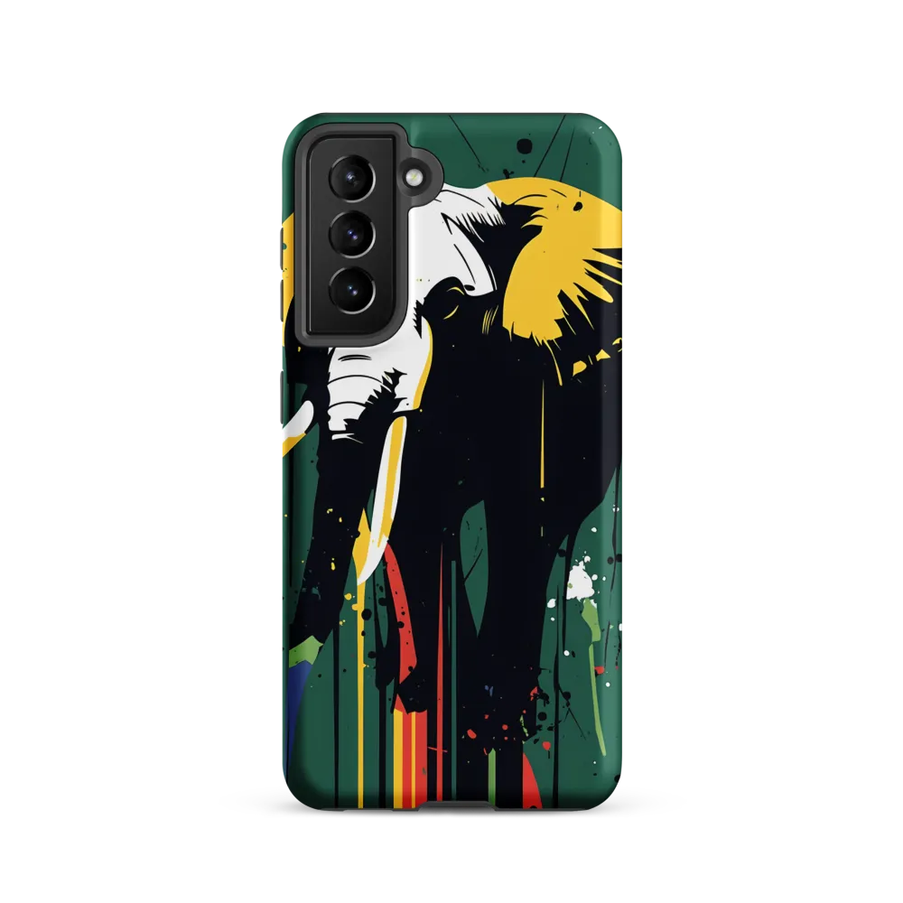 Majestic Minimalism: The Colorful Elephant