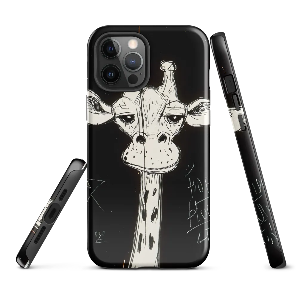 Whimsical Giraffe in Ink
