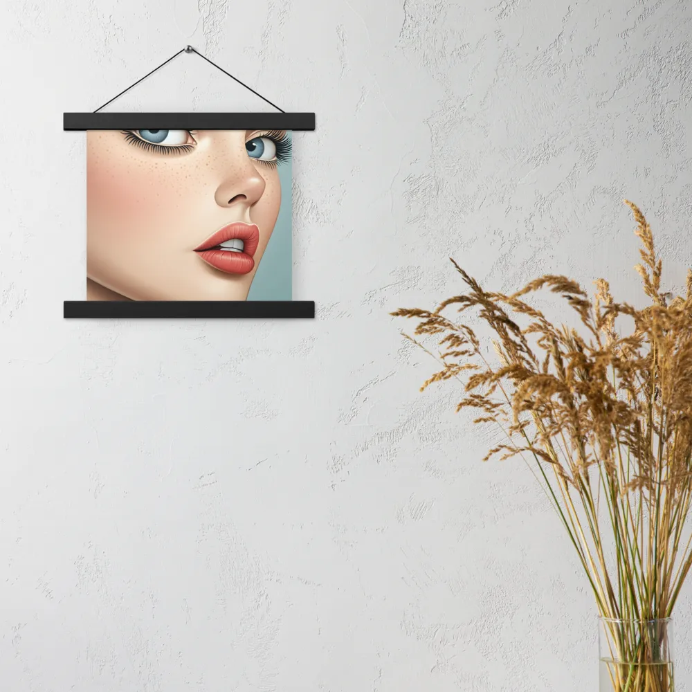 Intriguing Elegance | Poster With Black Wood Hanger | 10″×10″