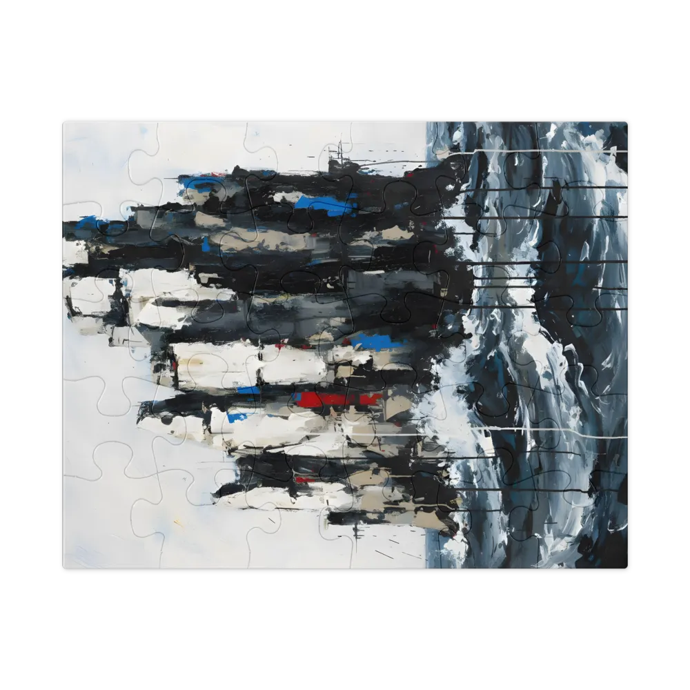 Sea Stack Study 
 Jigsaw Puzzle in Tin Box