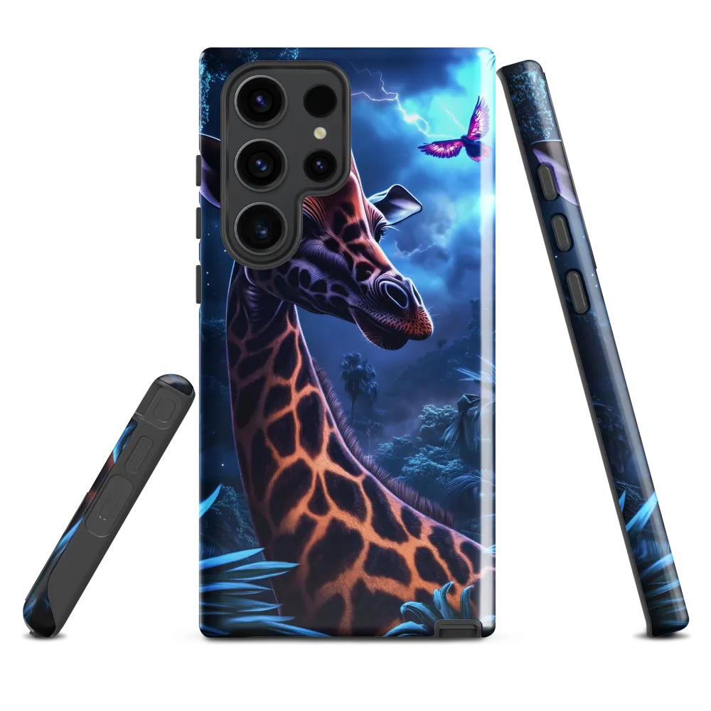 Mystical Giraffe in Twilight Jungle