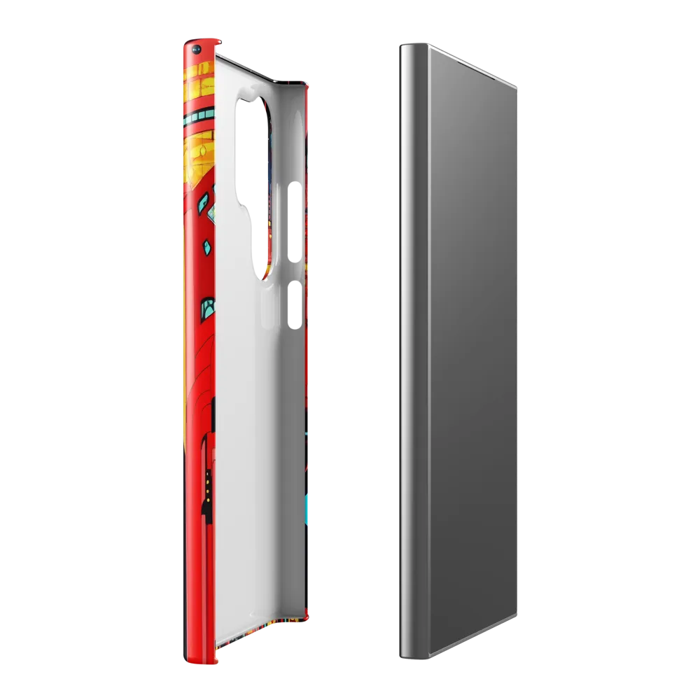 Neon Dreams: A Cyberpunk Cityscape | Phone Case |  S24 Ultra | Snap Case | Glossy