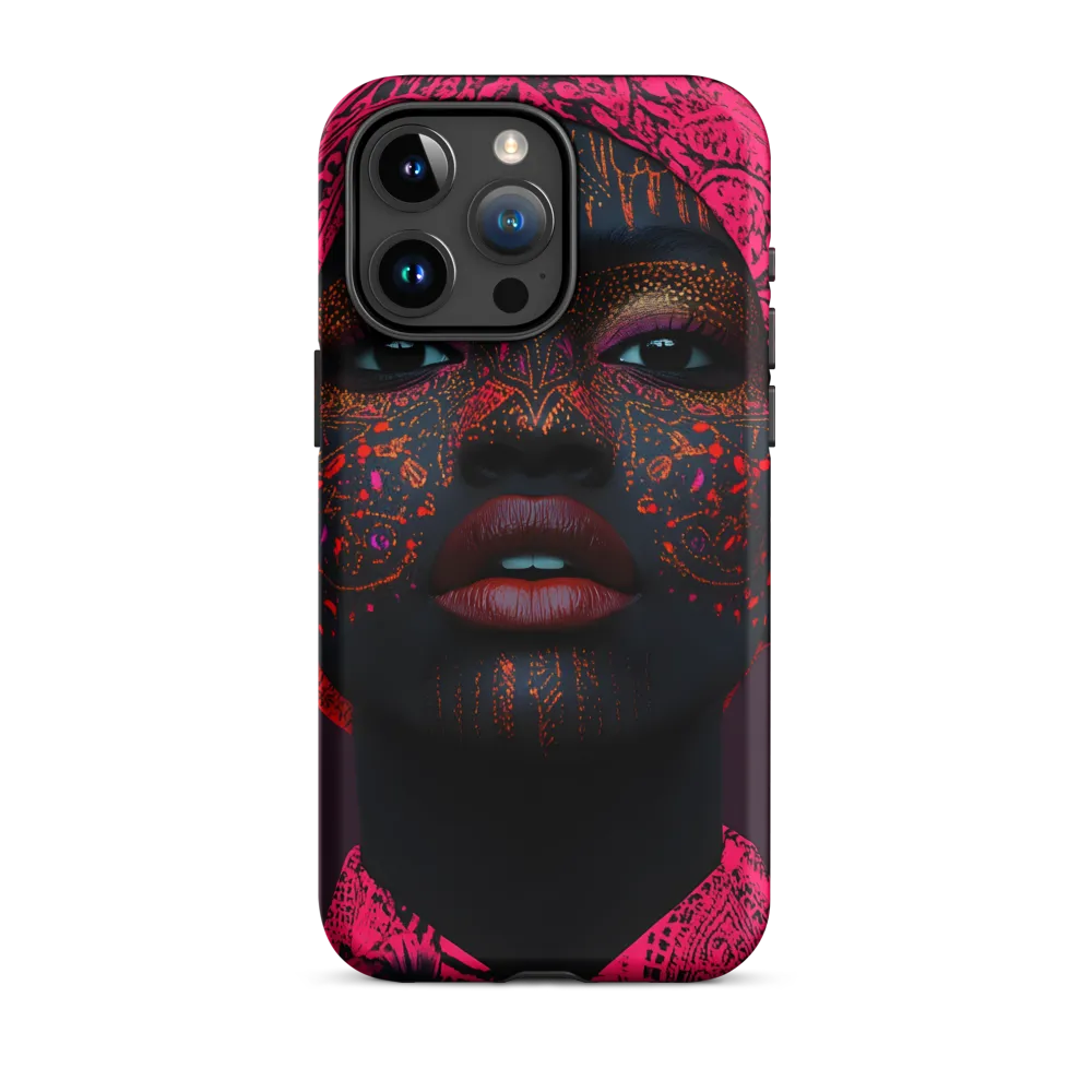 Neon Adornments: A Portrait of Cultural Expression