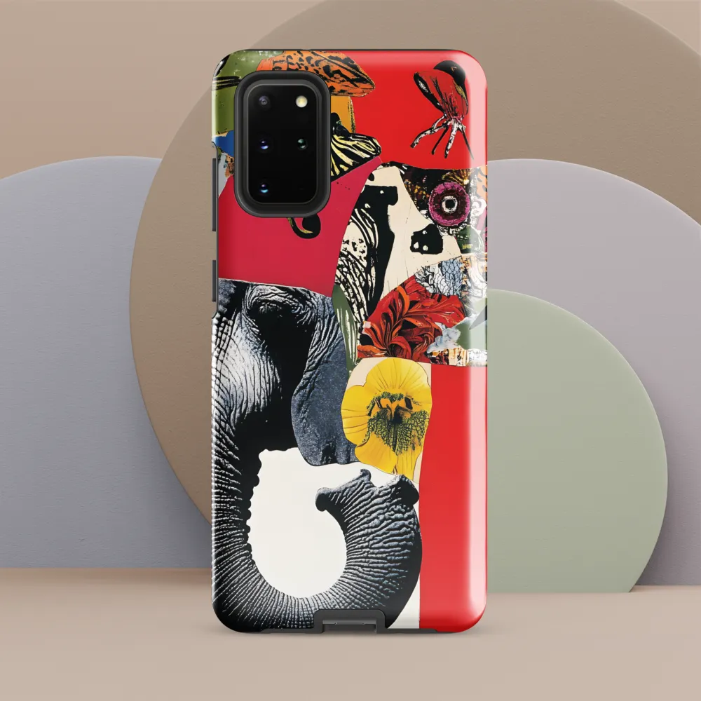 Whimsical Elephant: A Vibrant Collage of Life