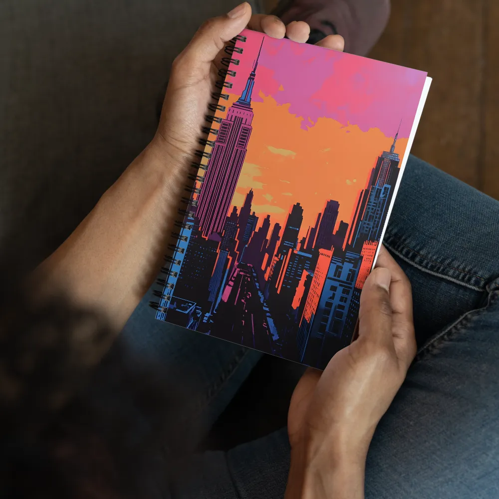 Sunset Over Skyscrapers | Spiral Notebook