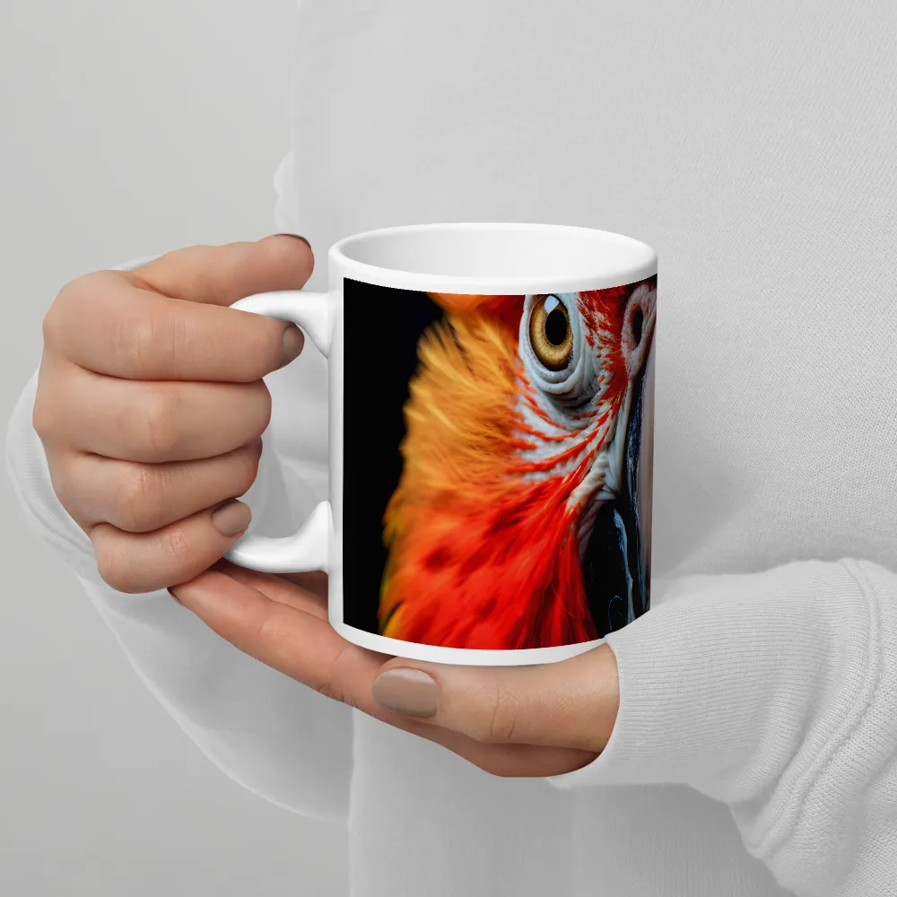 The Fiery Gaze of the Parrot | Mug with White inside | 11 oz