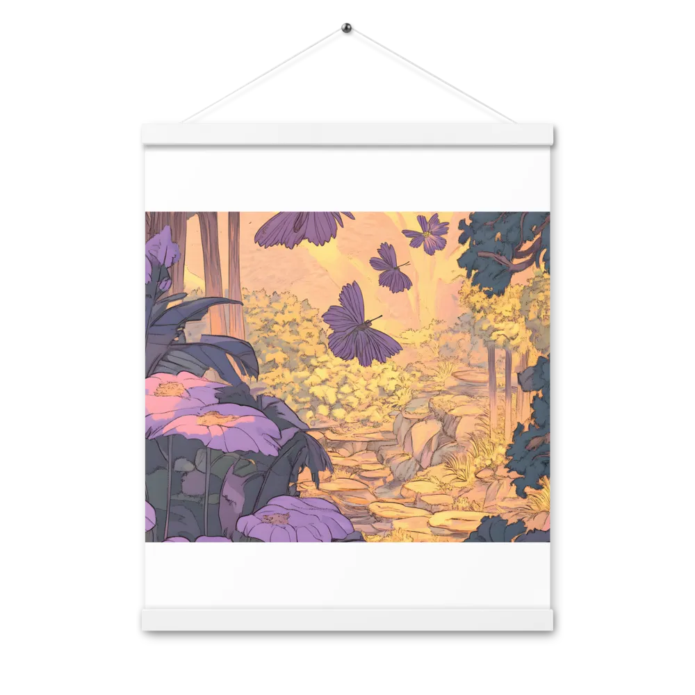 A Serene Dance of Butterflies | Poster With White Wood Hanger | 16″×20″