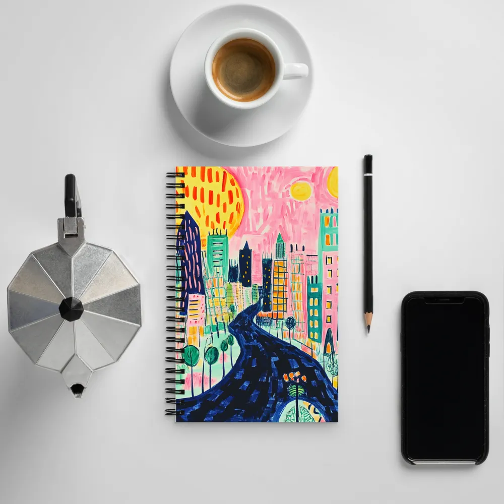 Whimsical Cityscape | Spiral Notebook