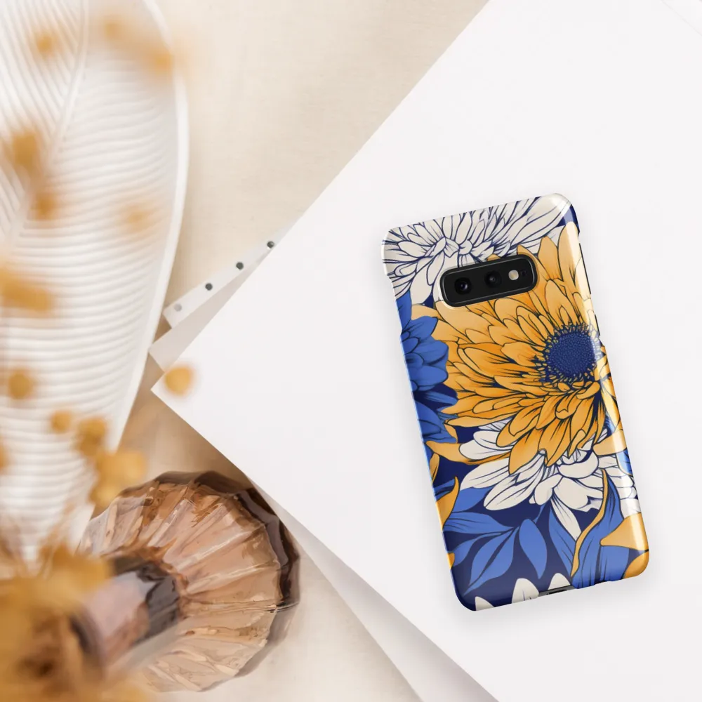 Floral Harmony in Blue and Yellow