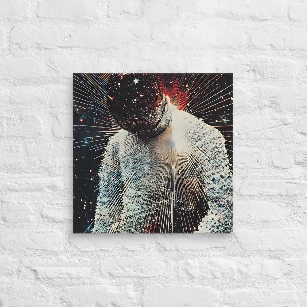 Ethereal Astronaut: A Journey Through the Cosmos | Canvas | 18″×18″