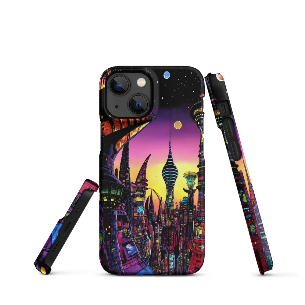 Futuristic Cityscape at Dusk | Phone Case |  13 Mini | Snap Case | Matte