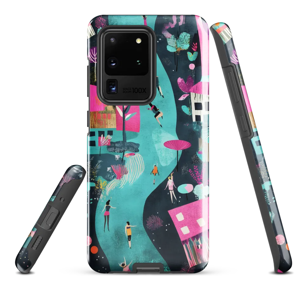 Whimsical Journey Through a Vibrant Landscape | Phone Case |  S20 Ultra | Tough Case | Glossy