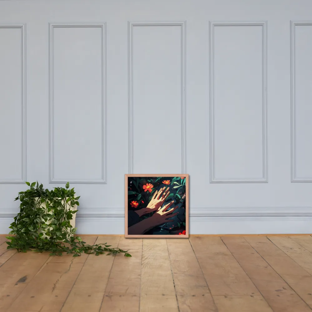 Whispers of Nature | Poster with Red oak Frame | 16″×16″