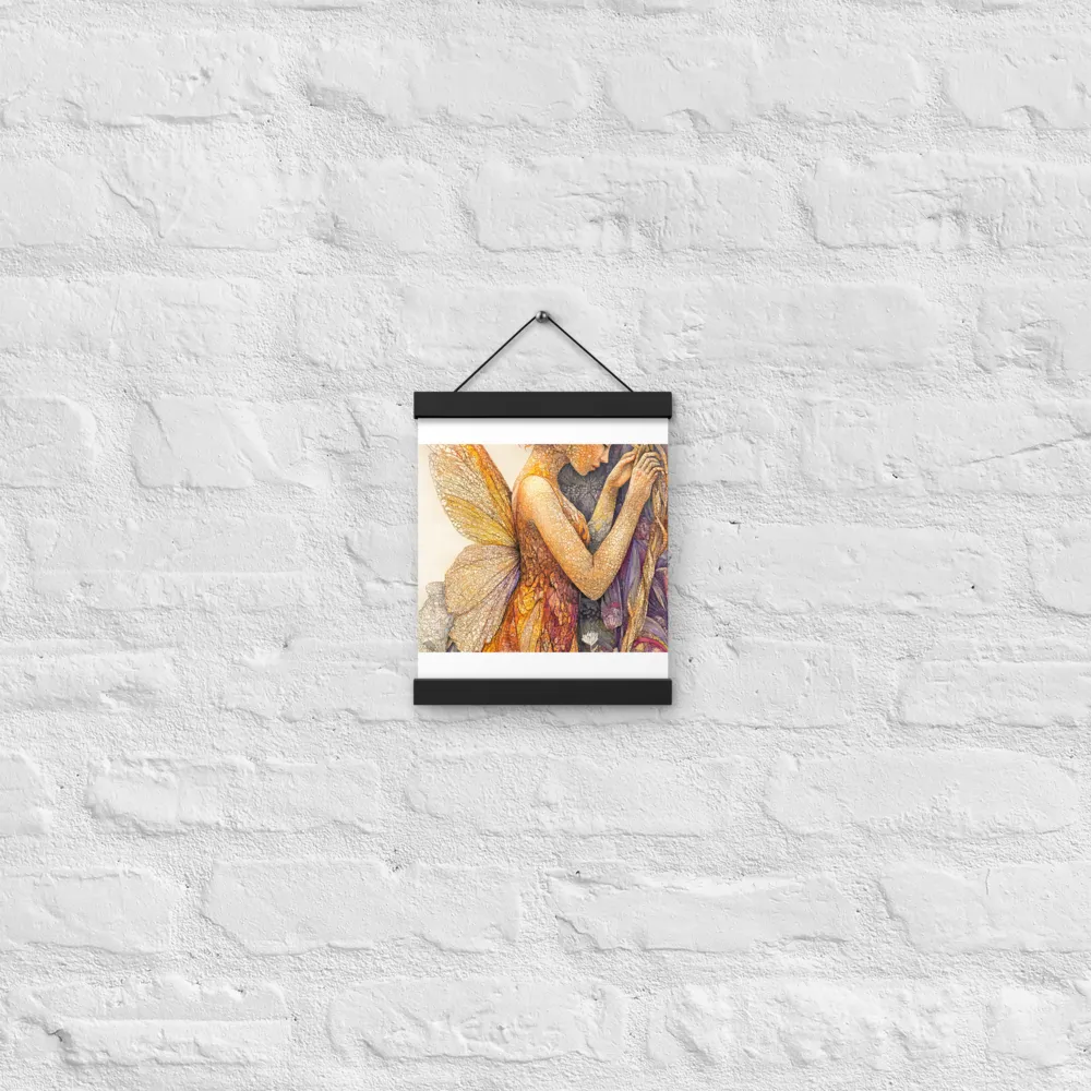 Whispers of the Frosted Meadow | Poster With Black Wood Hanger | 8″×10″