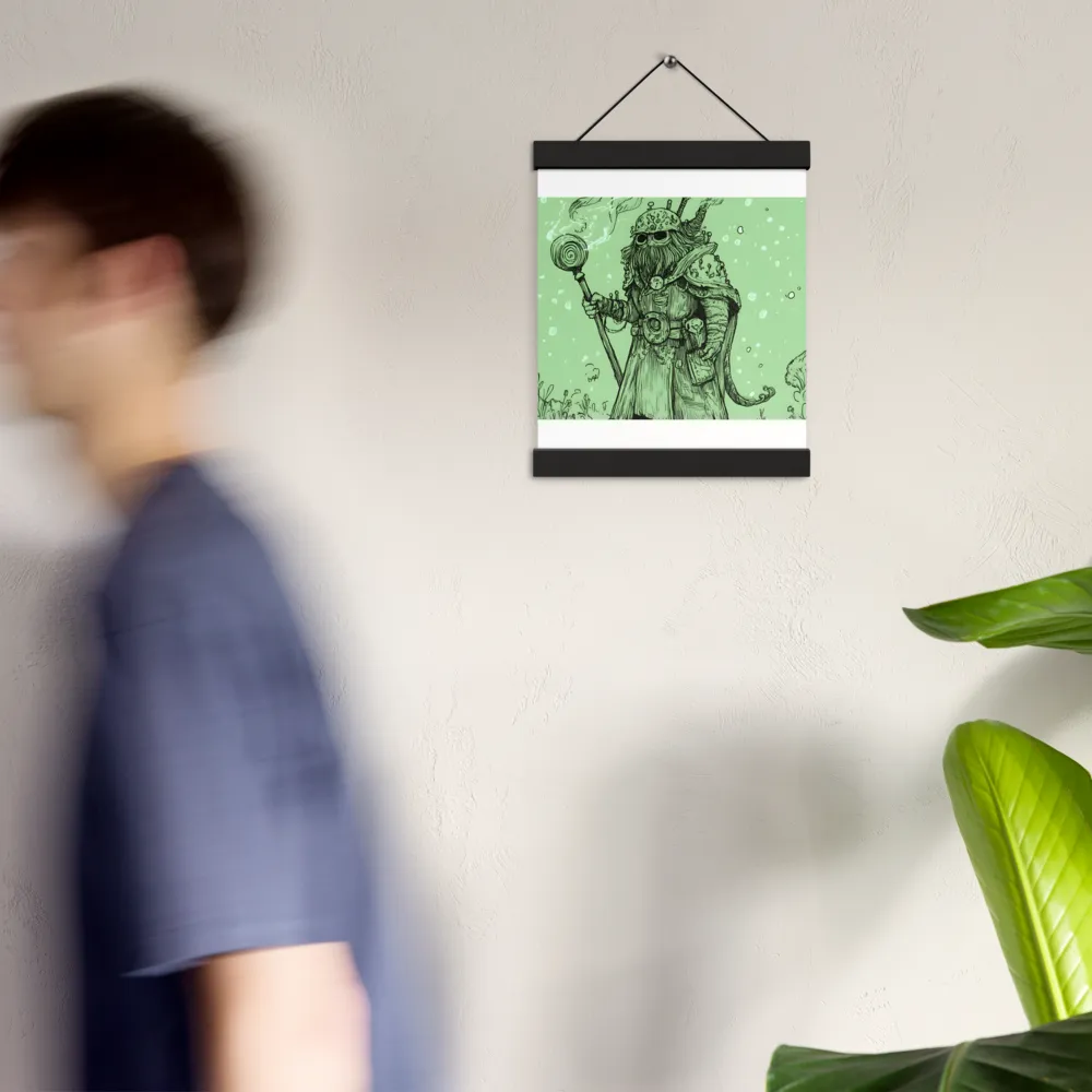 The Enigmatic Wizard | Poster With Black Wood Hanger | 8″×10″