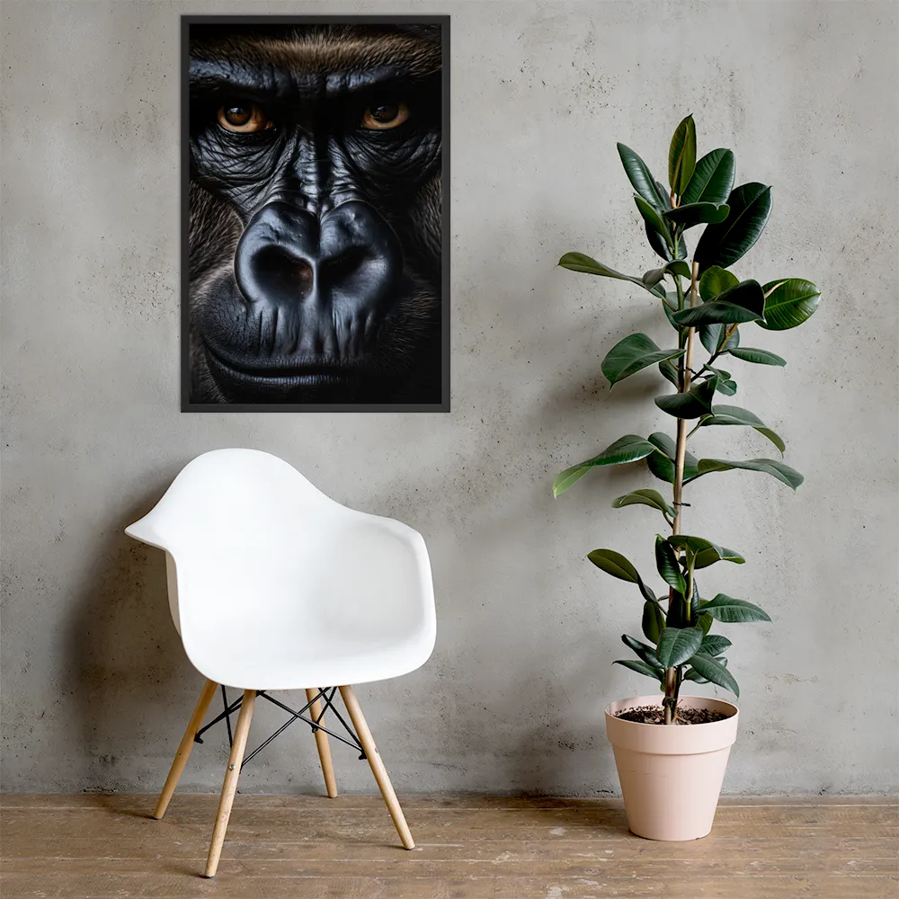 Gaze of the Wild: A Gorilla's Portrait