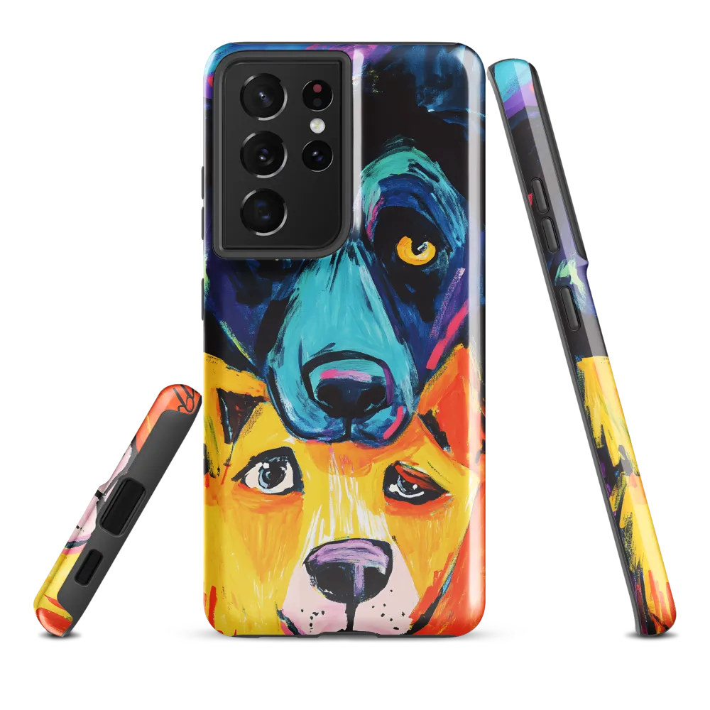 Vibrant Companions: An Expression of Canine Spirit | Phone Case |  S21 Ultra | Tough Case | Glossy
