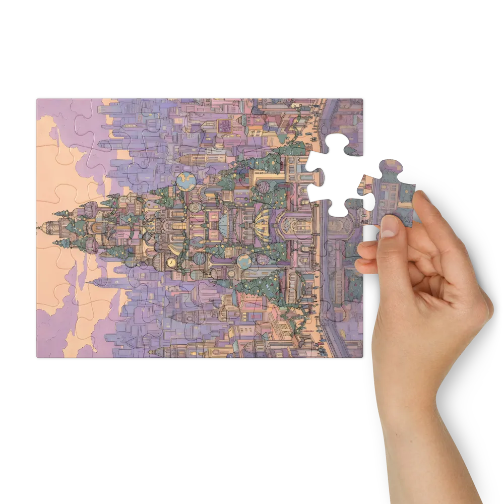 Yuletide Tower 
 Jigsaw Puzzle in Tin Box