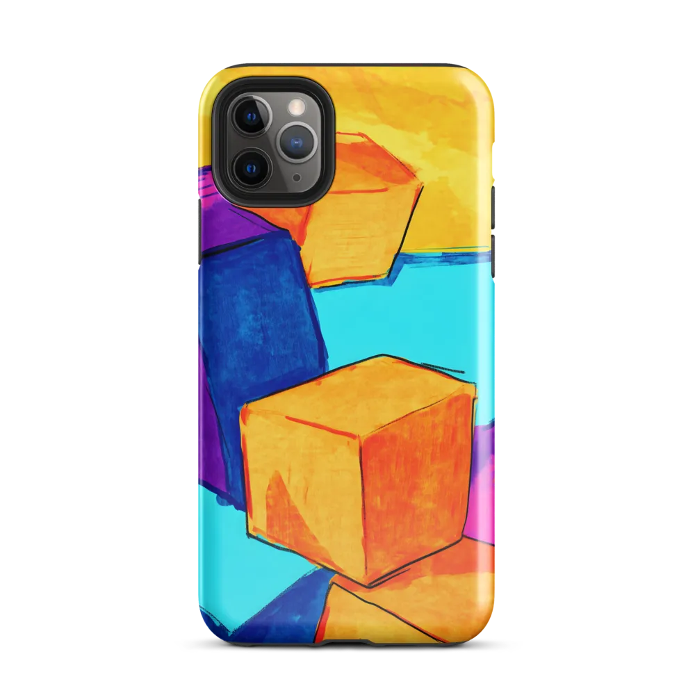 Playful Cubes in Vibrant Harmony | Phone Case |  11 Pro Max | Tough Case | Glossy