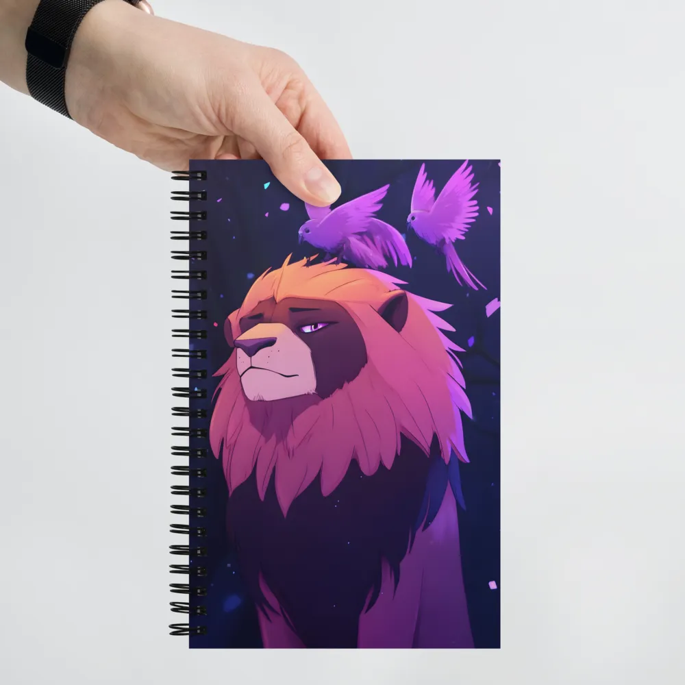 Regal Serenity: The Majestic Lion | Spiral Notebook