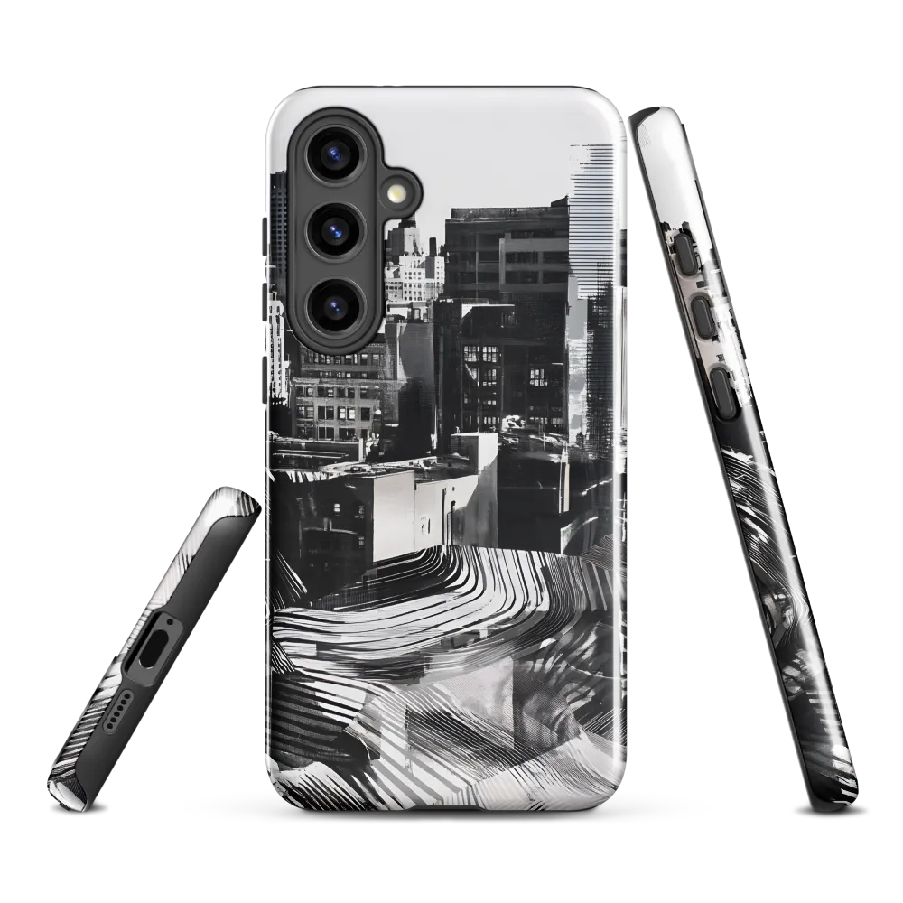 Urban Rhythm in Black and White | Phone Case |  S24 Plus | Tough Case | Glossy