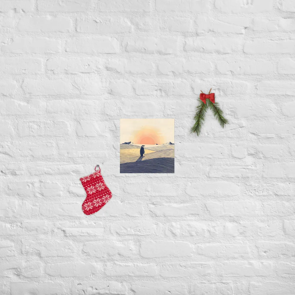 Penguin at Dusk 
 Poster | 10″x 10″