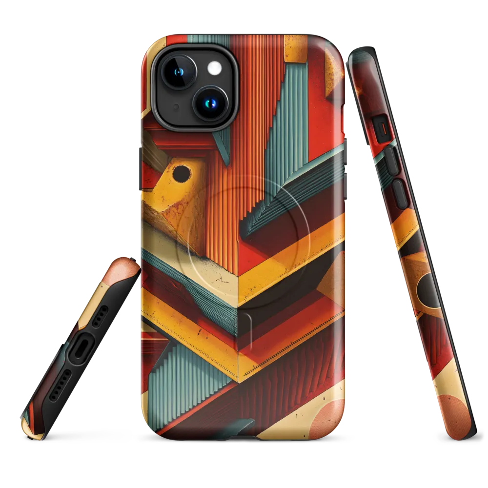 Geometric Harmony | Phone Case |  15 Plus | MagSafe® Tough Case | Glossy