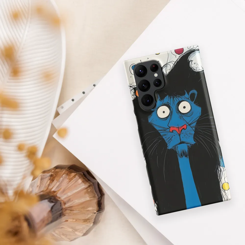 Whimsical Blue Lion