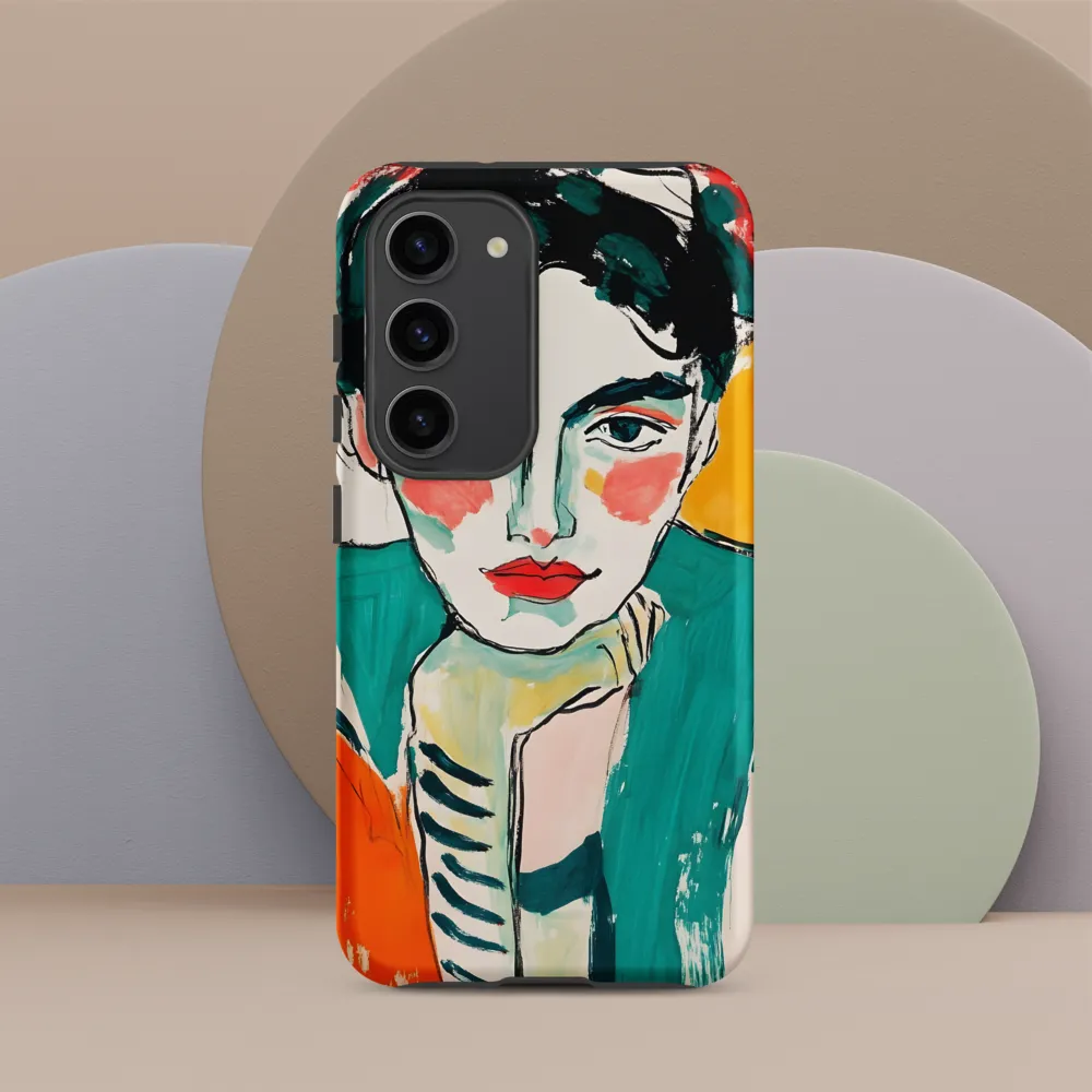 Contemplative Portrait in Bold Hues