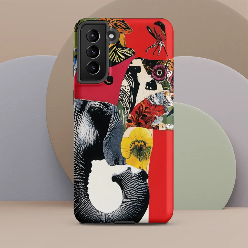 Whimsical Elephant: A Vibrant Collage of Life