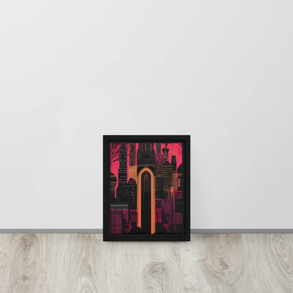 Urban Reverie | Canvas with Black Frame | 8″×10″