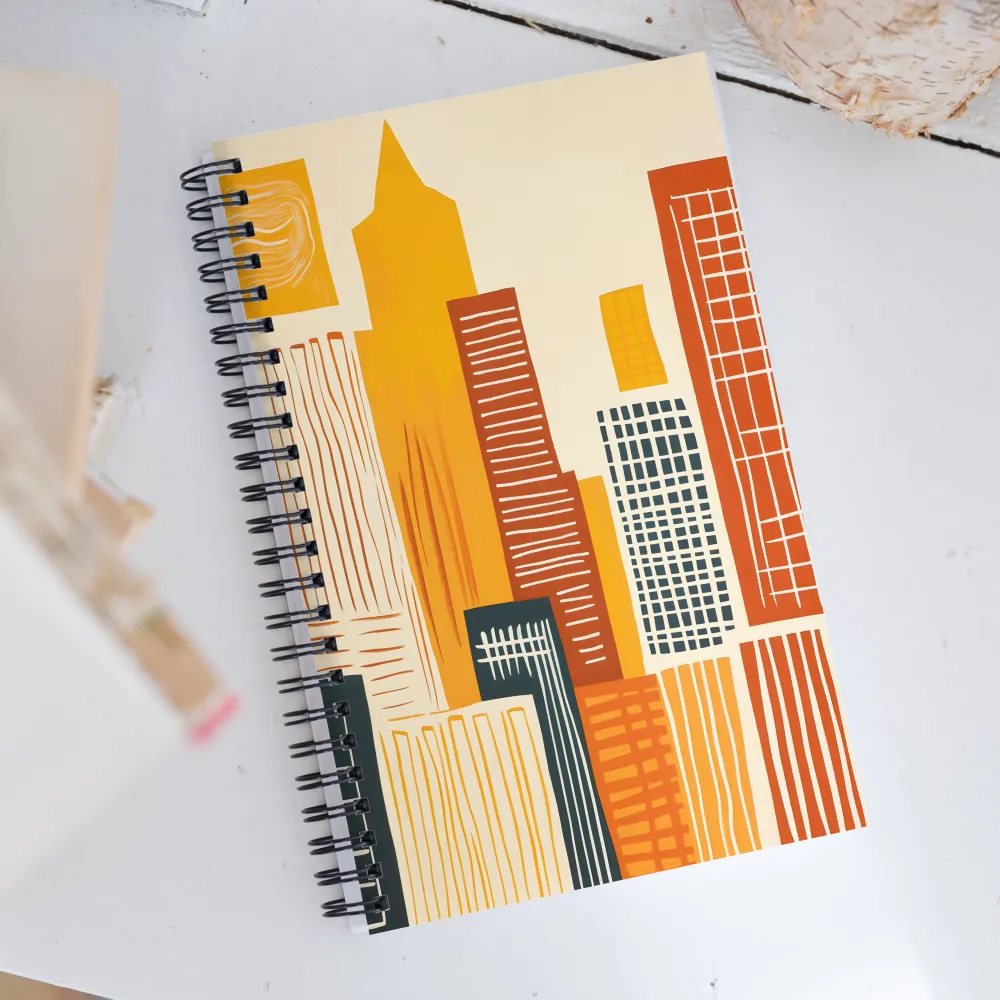 Urban Melodies: A Modern Cityscape | Spiral Notebook