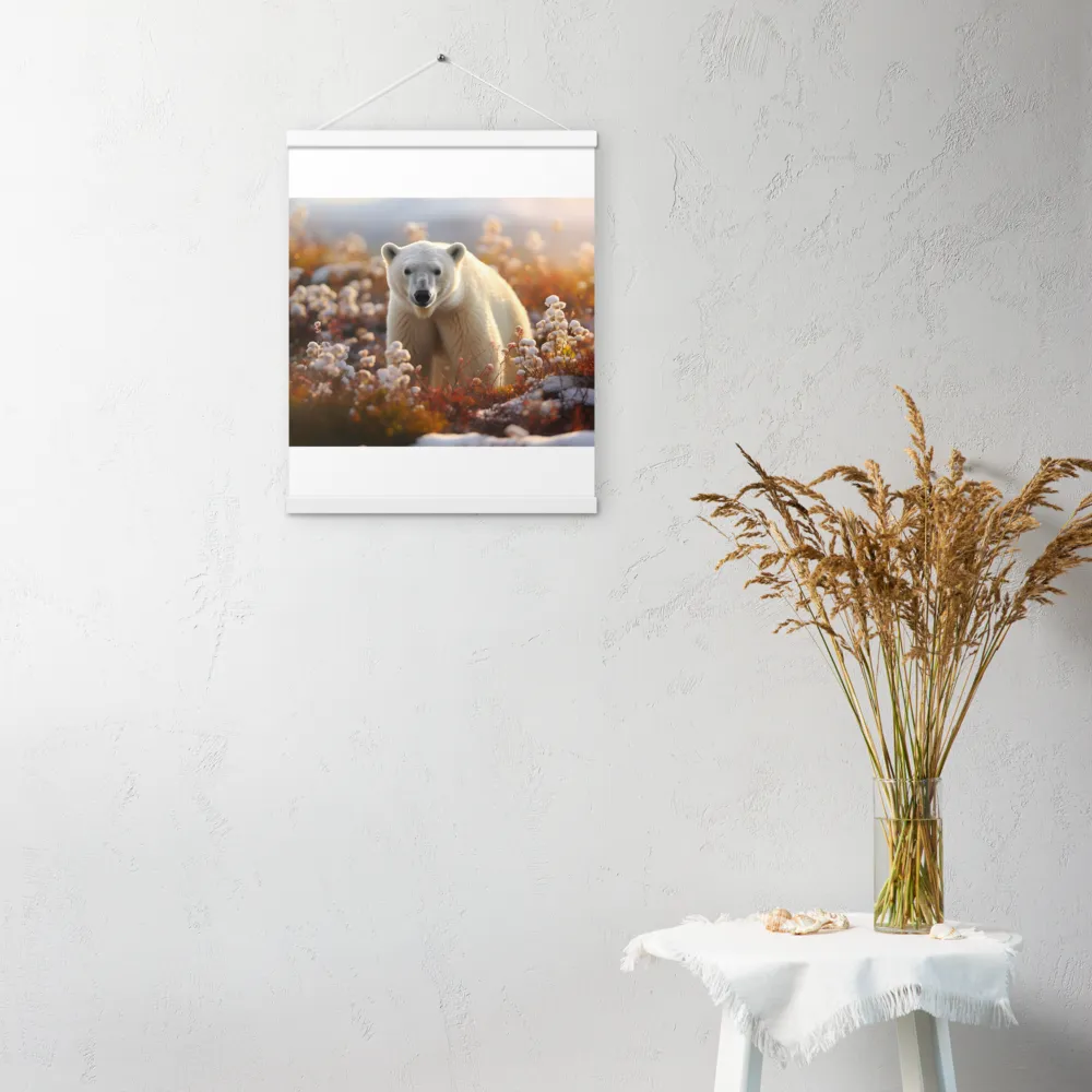 Harmony in the Frozen Wilderness | Poster With White Wood Hanger | 16″×20″