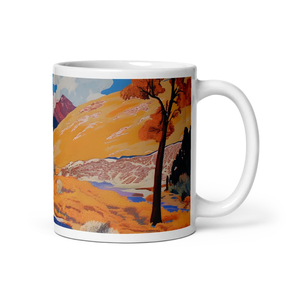 Autumn Serenity: A Vibrant Landscape | Mug with White inside | 11 oz