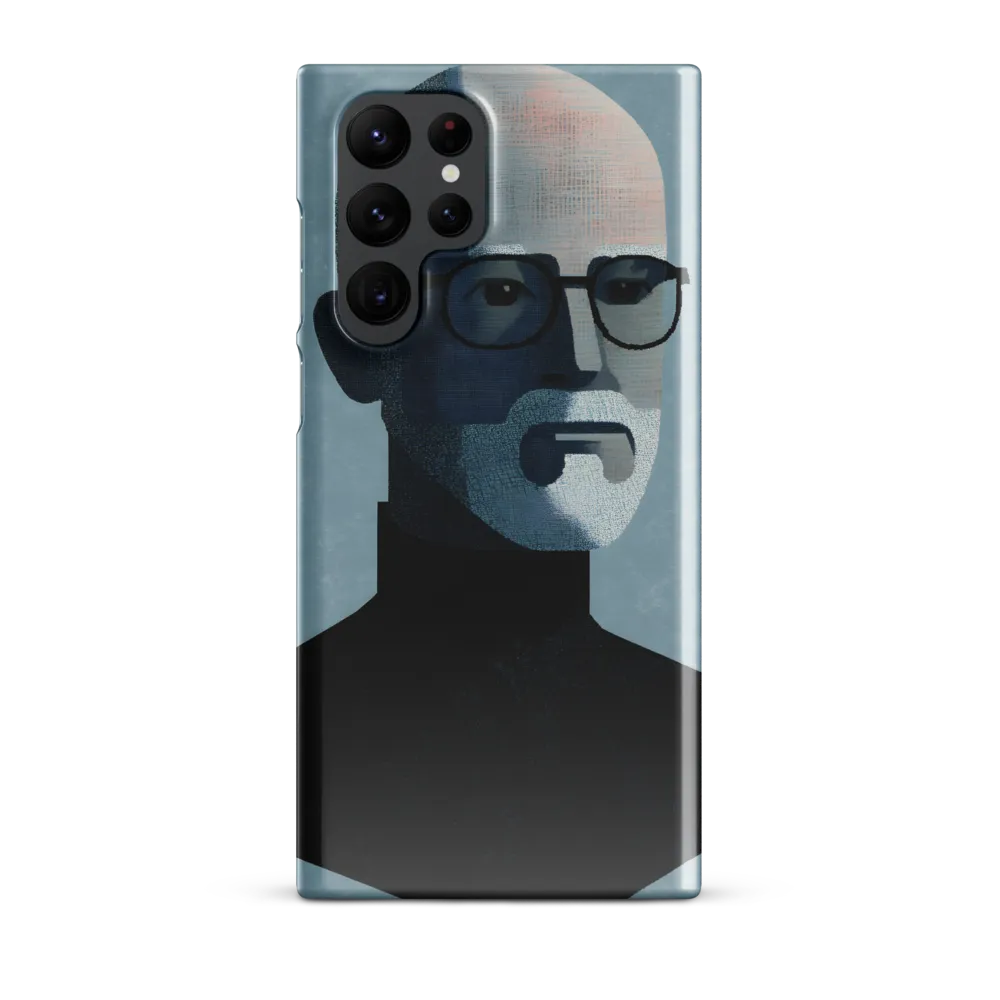 Minimalist Portrait of a Modern Man | Phone Case |  S22 Ultra | Snap Case | Glossy