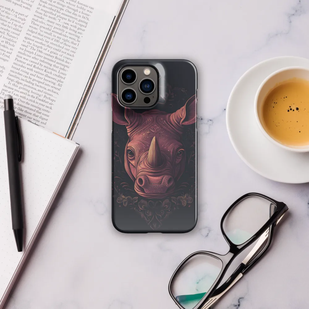 Regal Rhinoceros | Phone Case |  14 Pro Max | Snap Case | Glossy