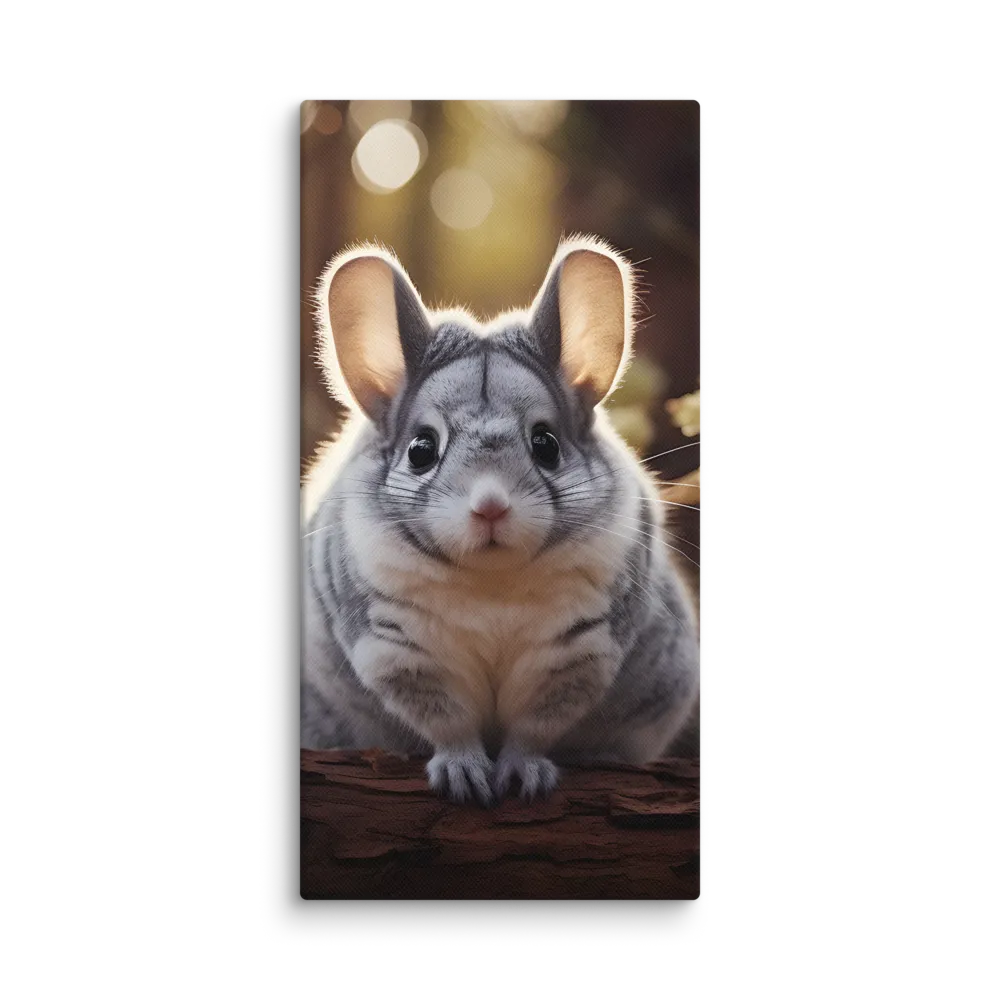 Curious Chinchilla in the Forest | Canvas | 10″×20″