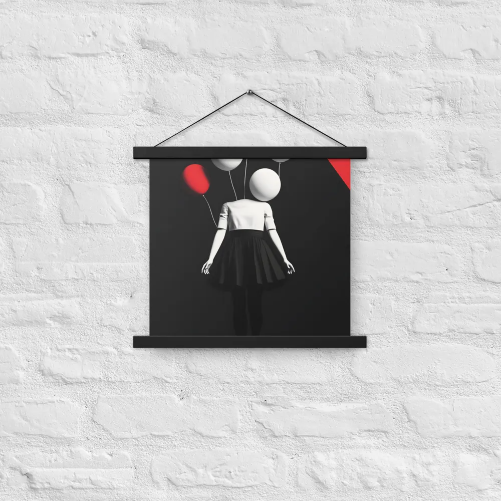 Suspended in Mystery | Poster With Black Wood Hanger | 14″×14″