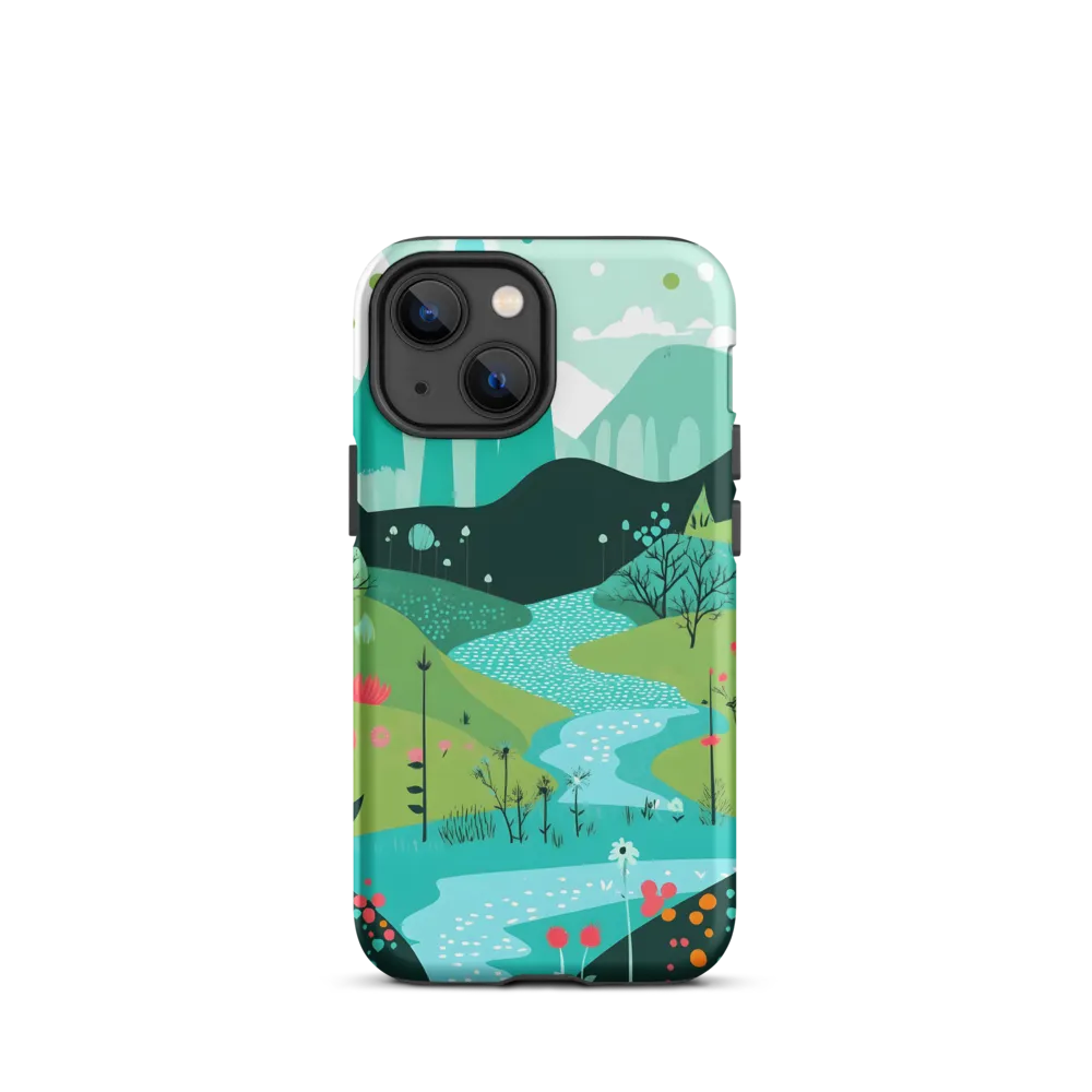 Whimsical River in a Lush Landscape