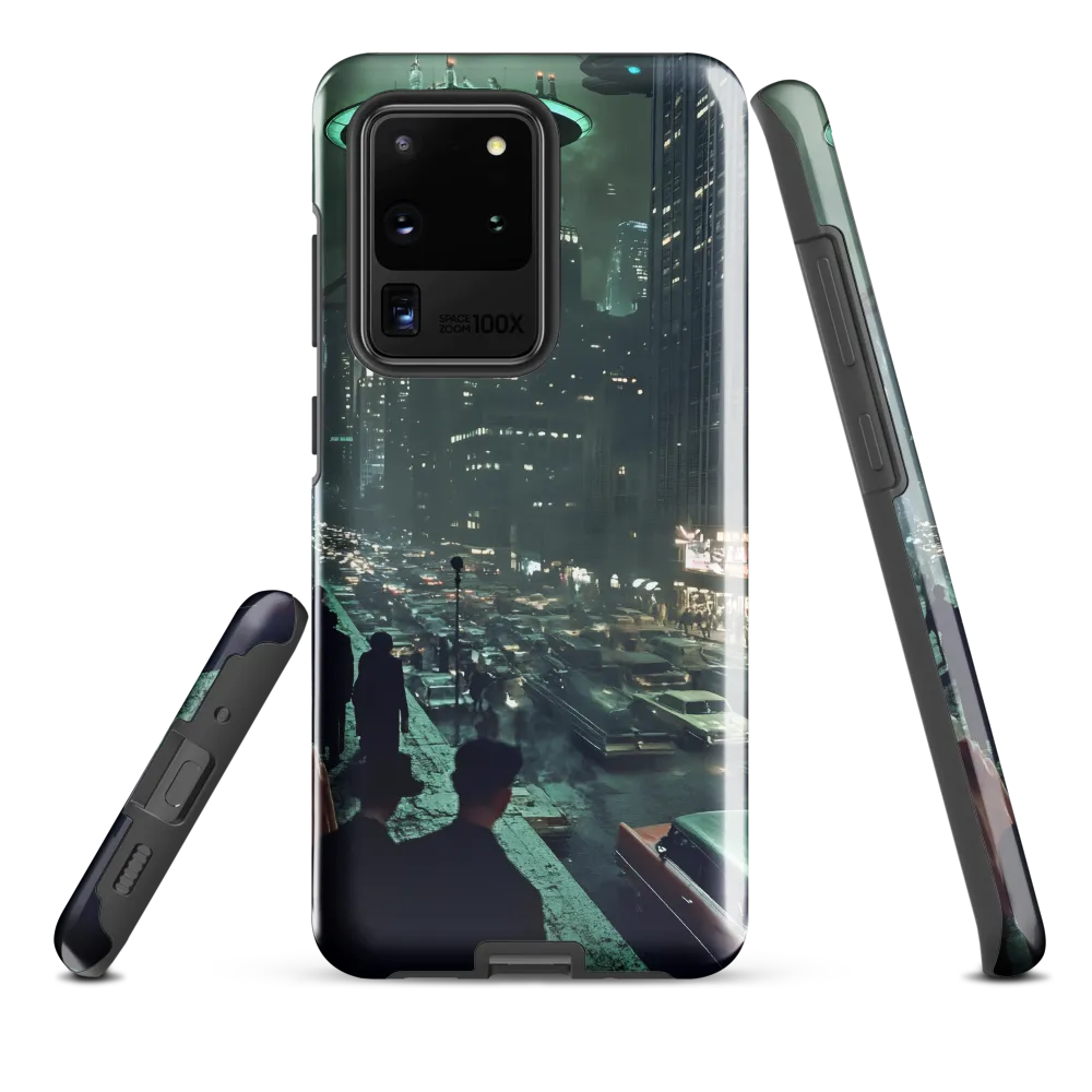 Mysterious Encounters in a Neon City | Phone Case |  S20 Ultra | Tough Case | Glossy