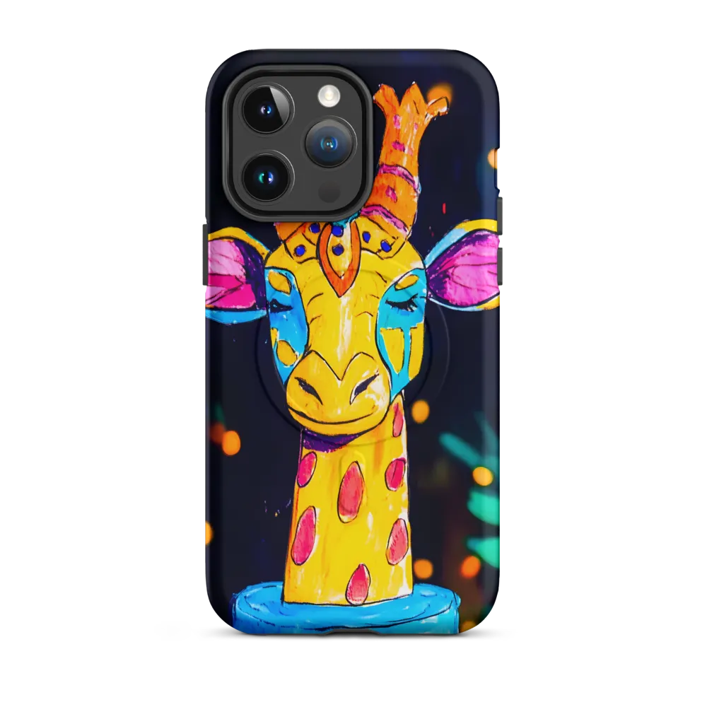 Whimsical Giraffe in Vibrant Colors