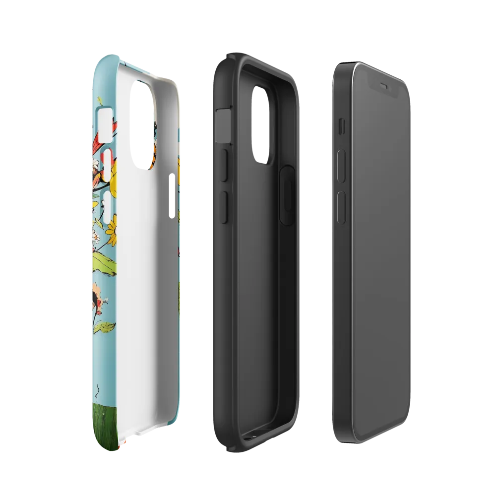 Whimsical Bloom | Phone Case |  12 mini | Tough Case | Glossy