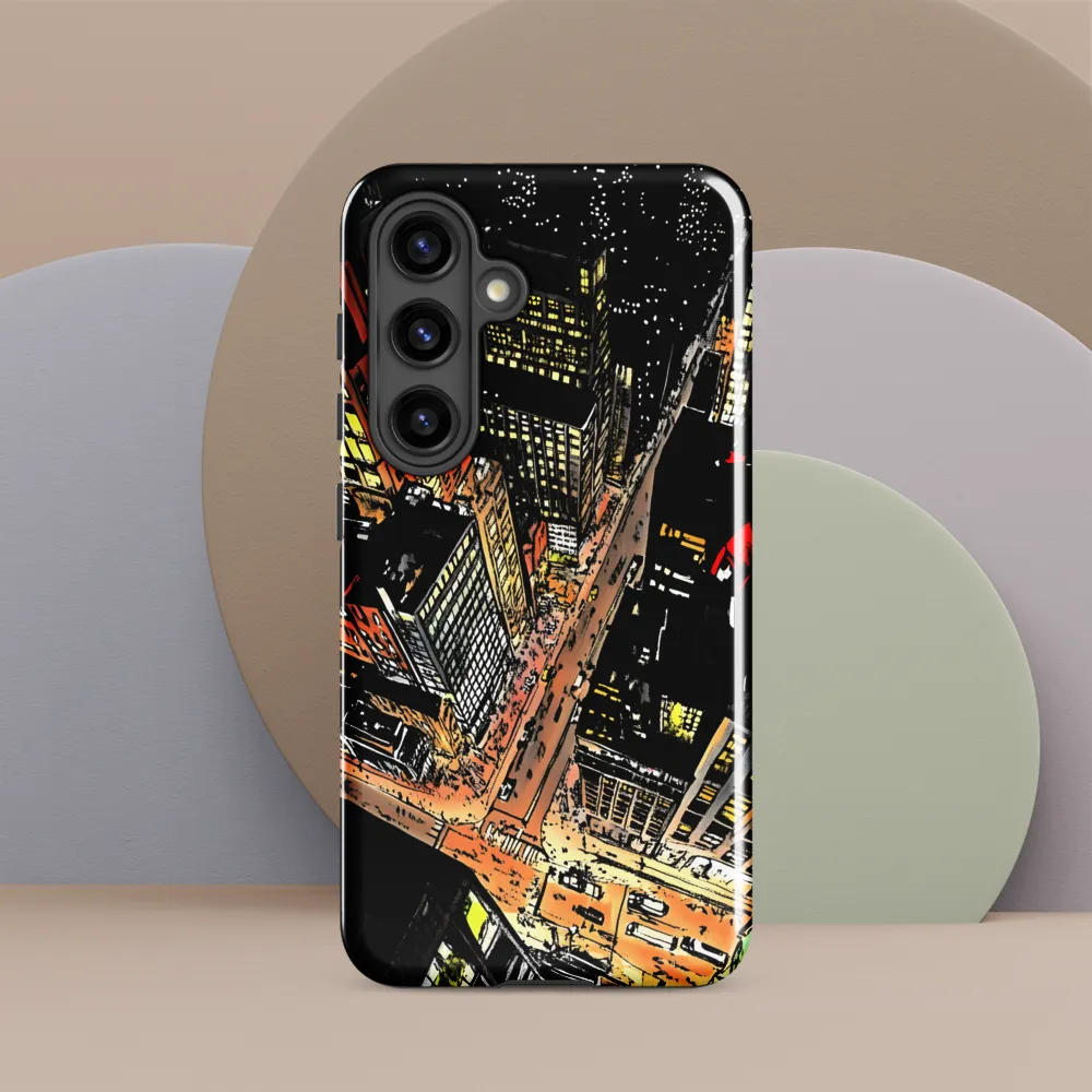 Urban Nightscape: A Bird's-eye View