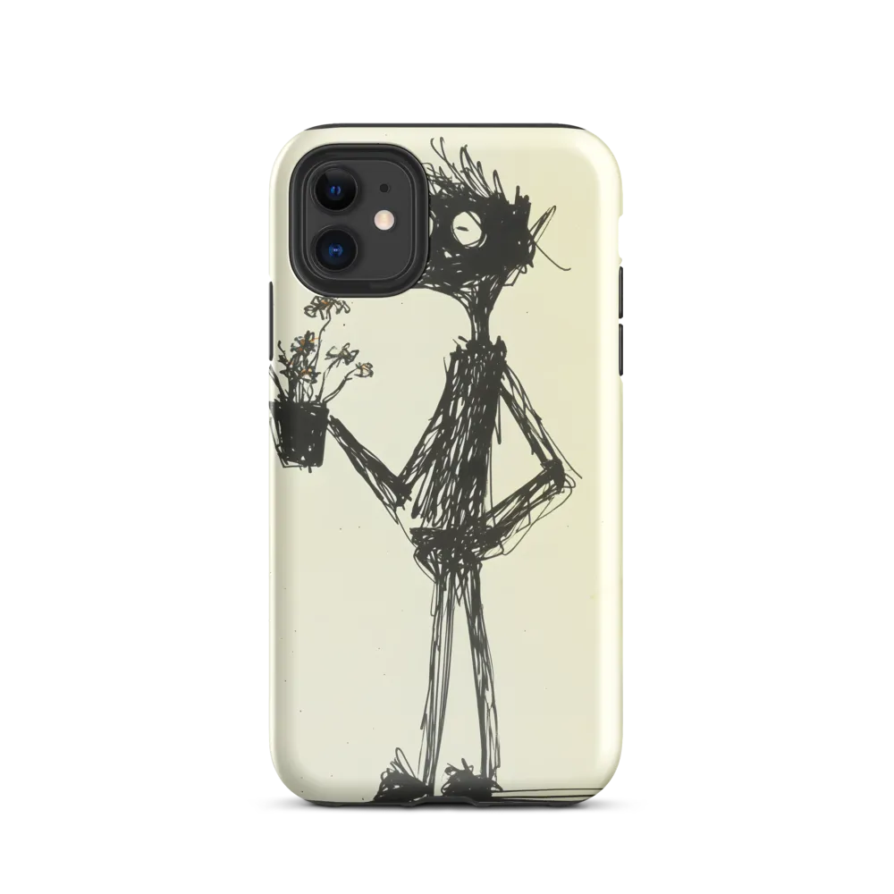 Whimsical Figure with Flowers