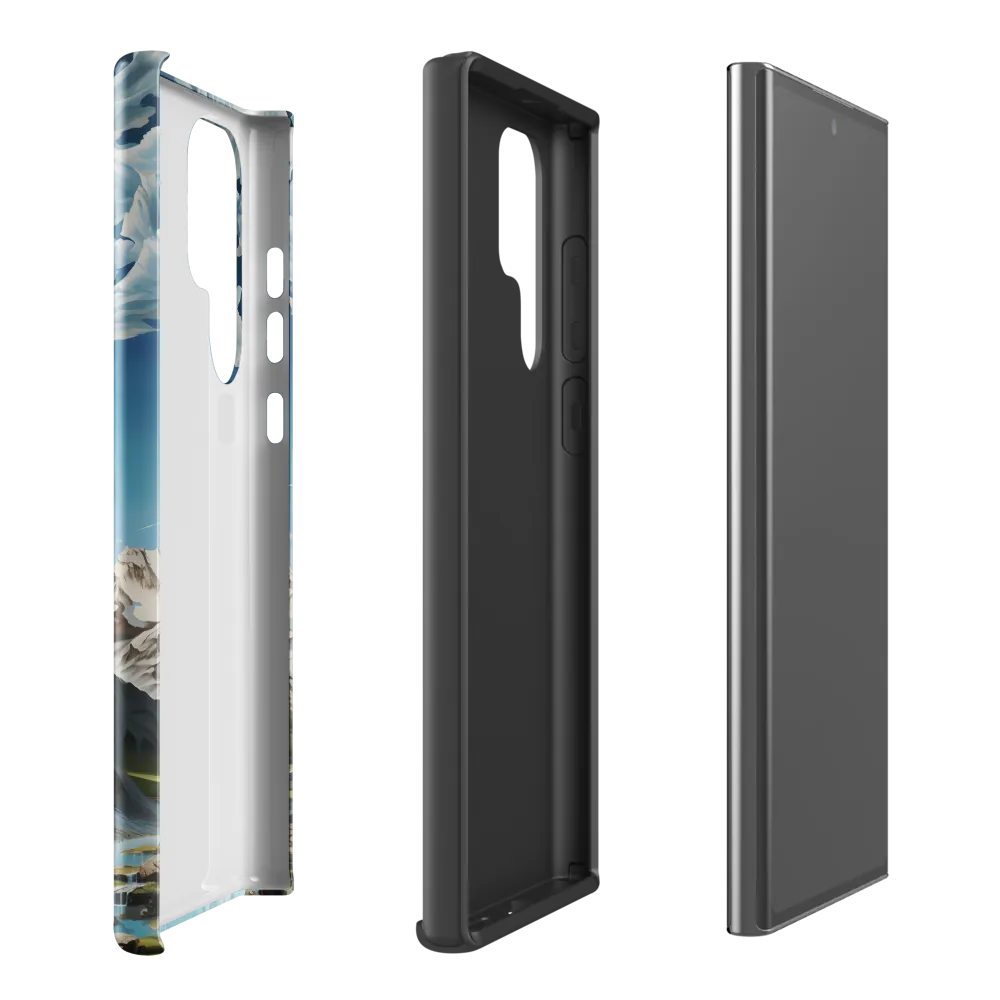 Majestic Cascade: A Mountain Masterpiece | Phone Case |  S22 Ultra | Tough Case | Glossy