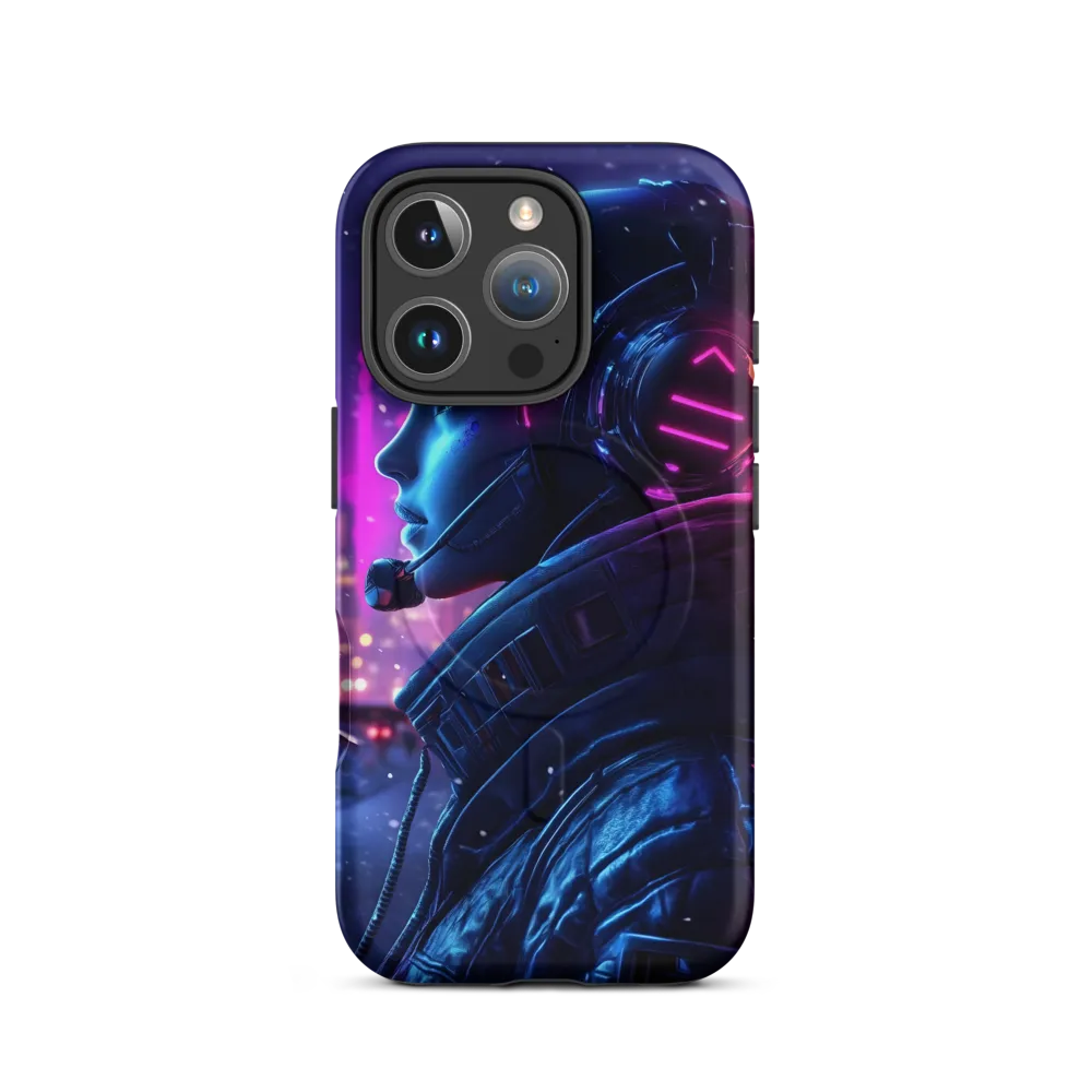 Dystopian Elegance: Cyberpunk Figure in Neon