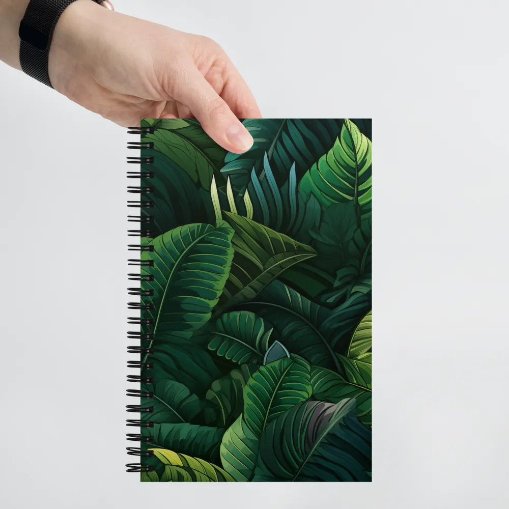 Lush Canopy: A Tropical Foliage Study | Spiral Notebook