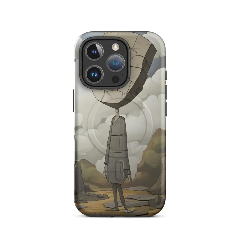 Whimsical Stone Figure in a Rocky Landscape | Phone Case |  16 Pro | MagSafe® Tough Case | Matte