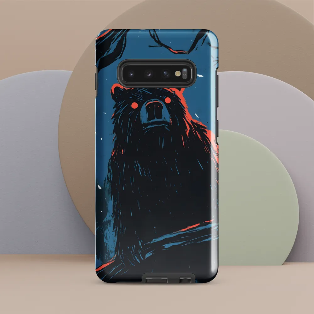 Eerie Majesty: A Bear in the Night | Phone Case |  S10 Plus | Tough Case | Glossy